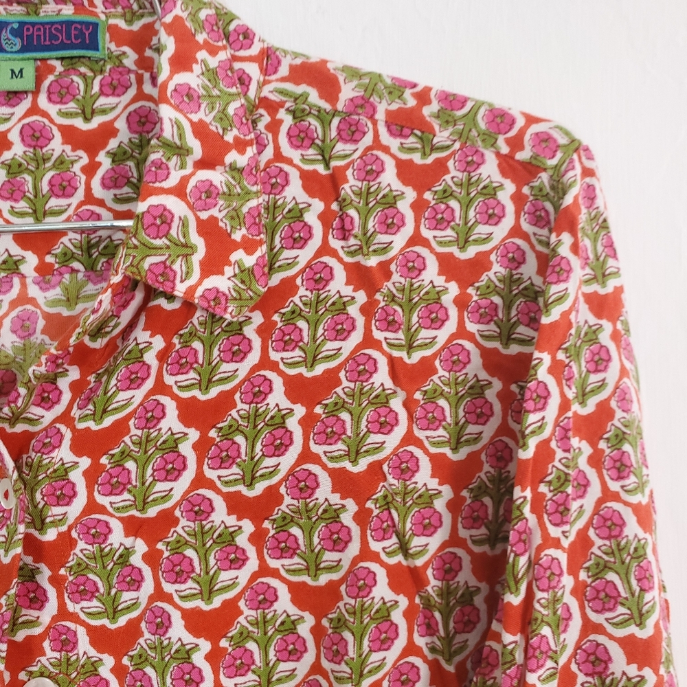 Bombay Paisley Button Up Floral Shirt